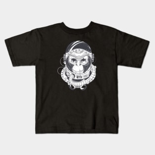 monkey astronaut space suit Kids T-Shirt